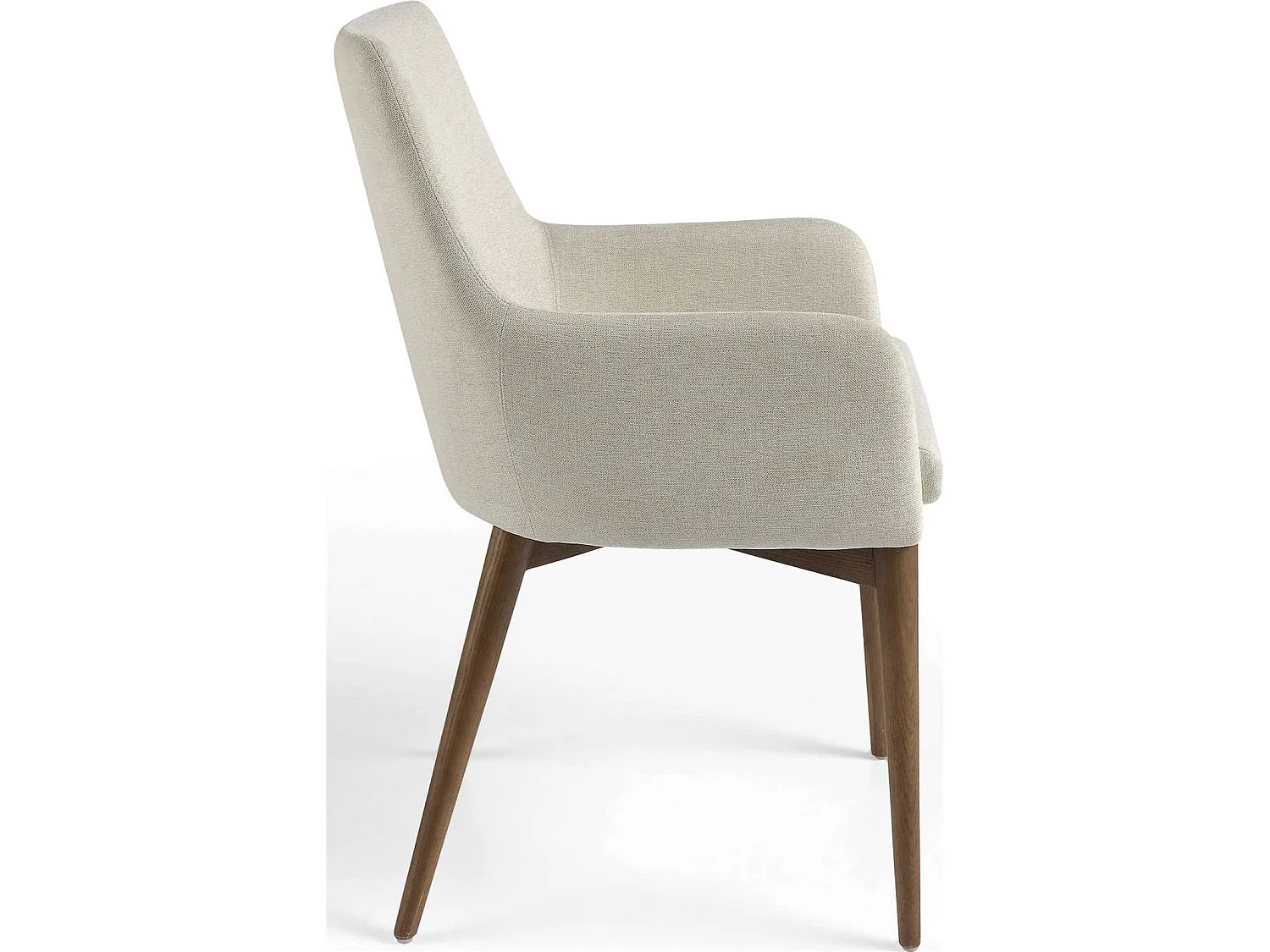 Fauteuil rembourré avec pieds bois de noyer