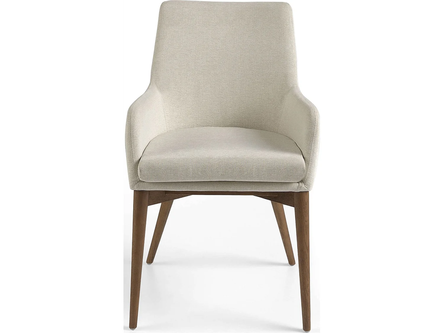 Fauteuil rembourré avec pieds bois de noyer