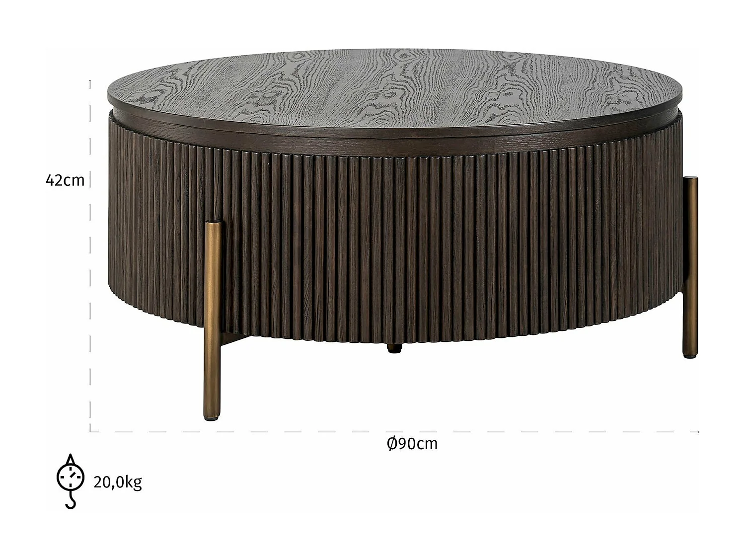 Table de salon Luxor 95Ø