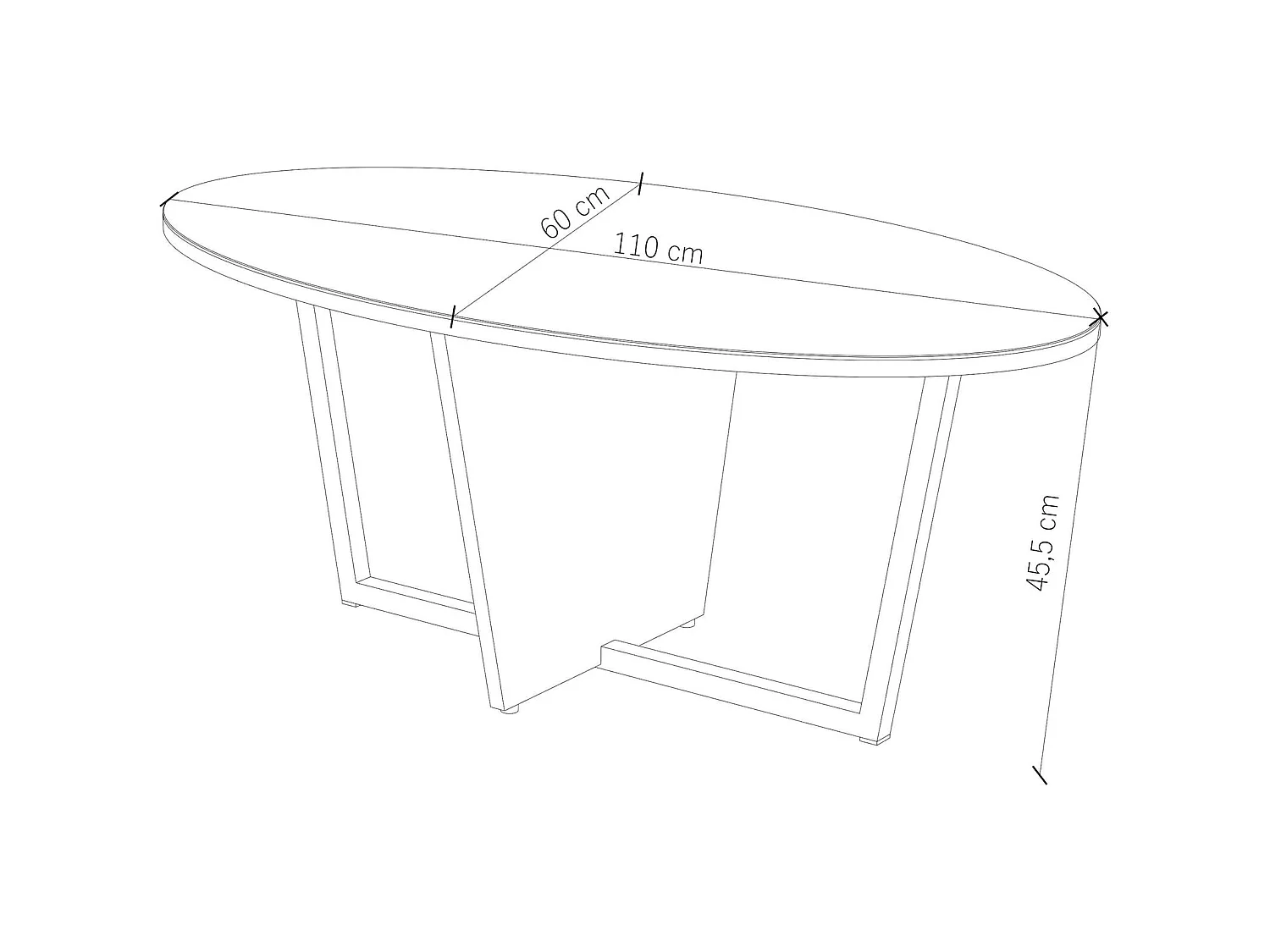 Table basse Rocket 110 x 60 x 45,5 cm Bois