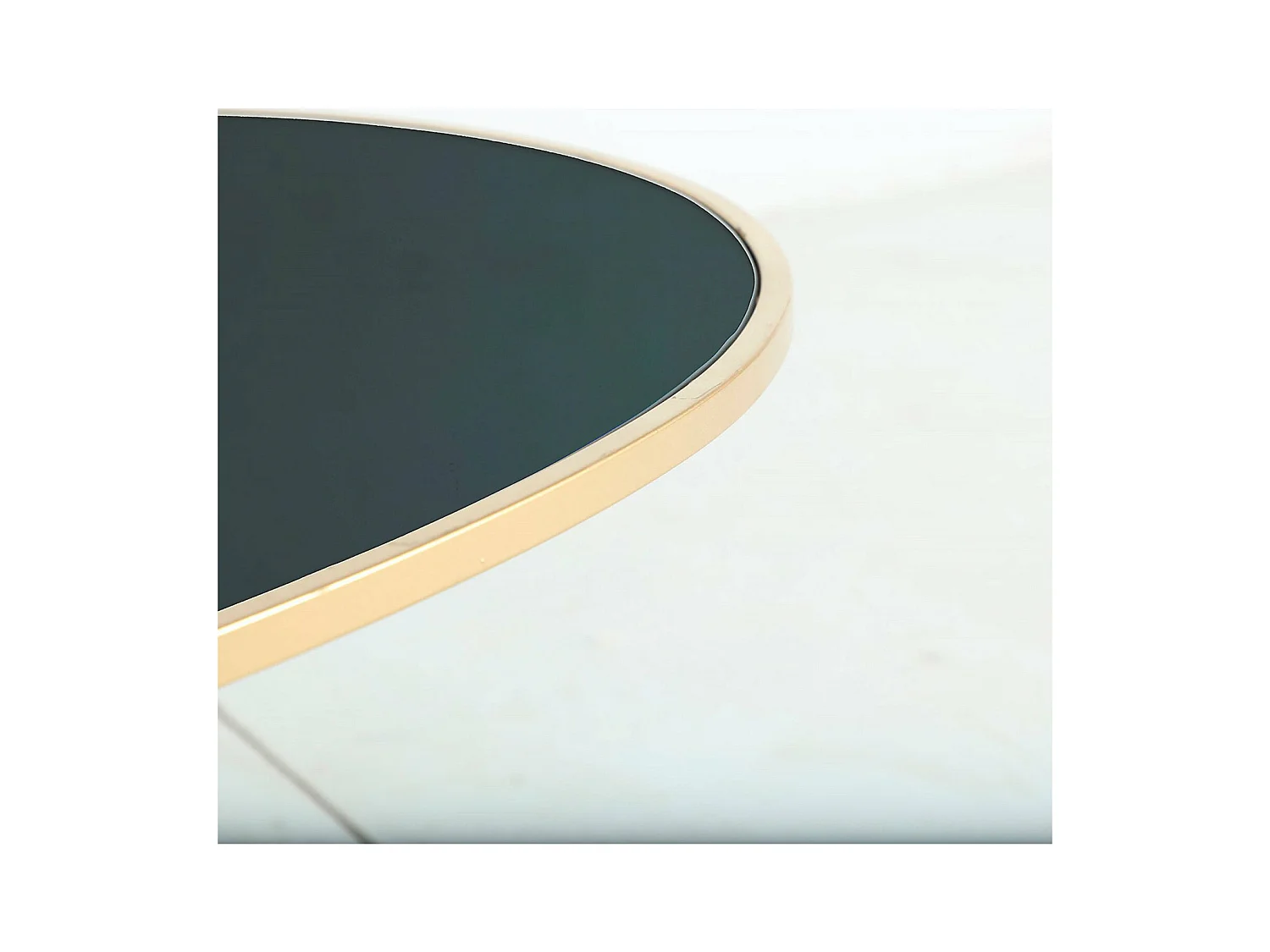 Table Basse Ovale en Verre et Métal Style Élégant