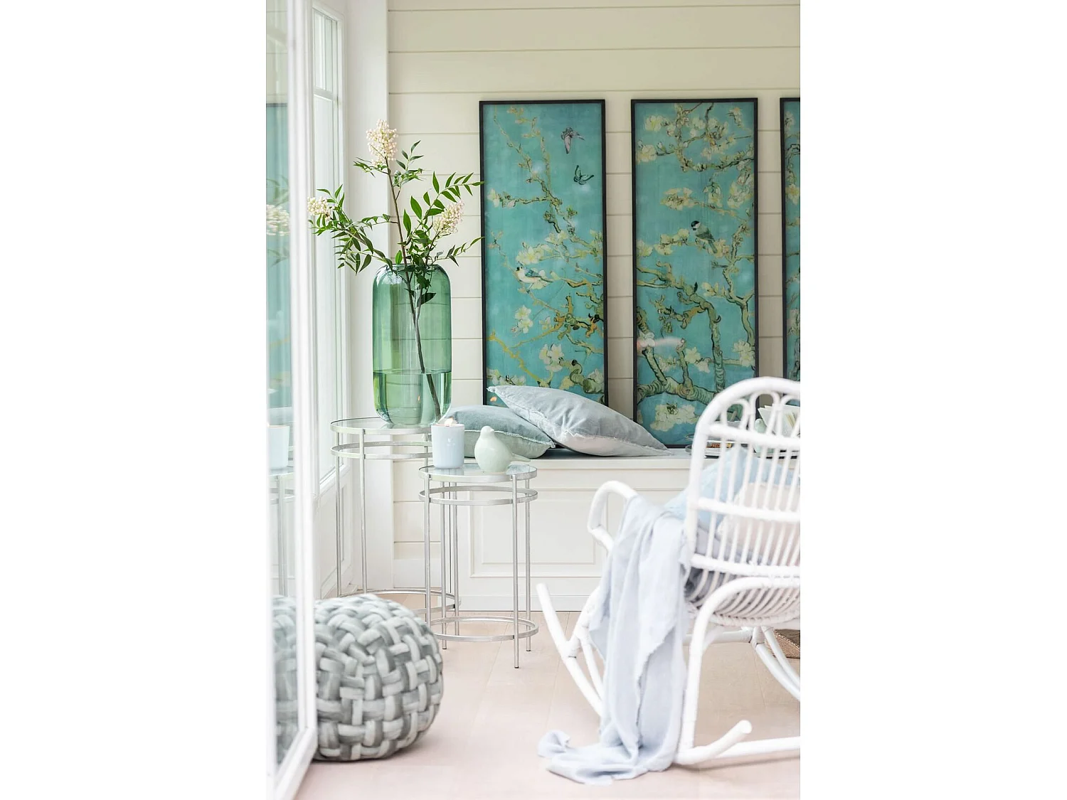 Fauteuil à bascule Manchester en Rotin