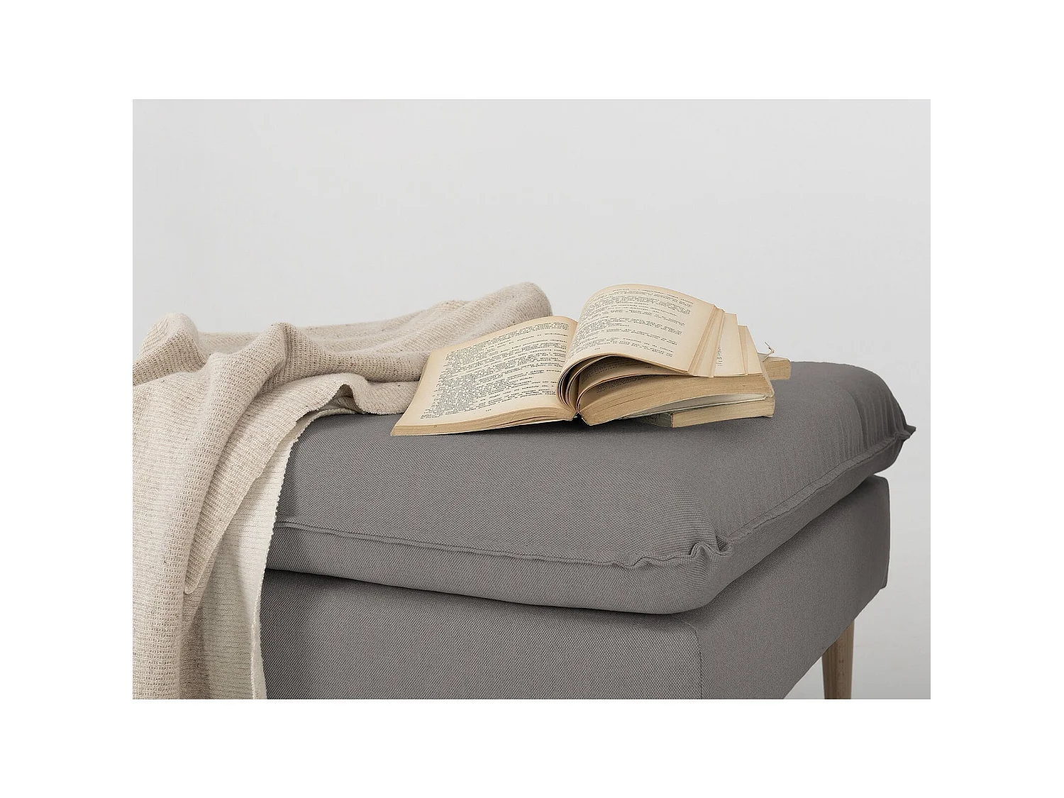 Pouf posh Gris acier