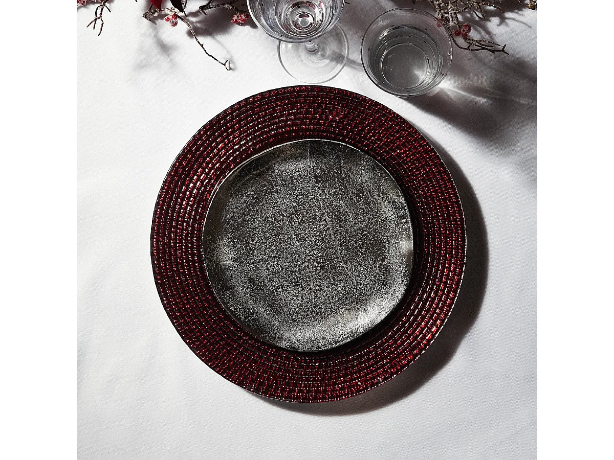 Plateau décoratif - Argenté