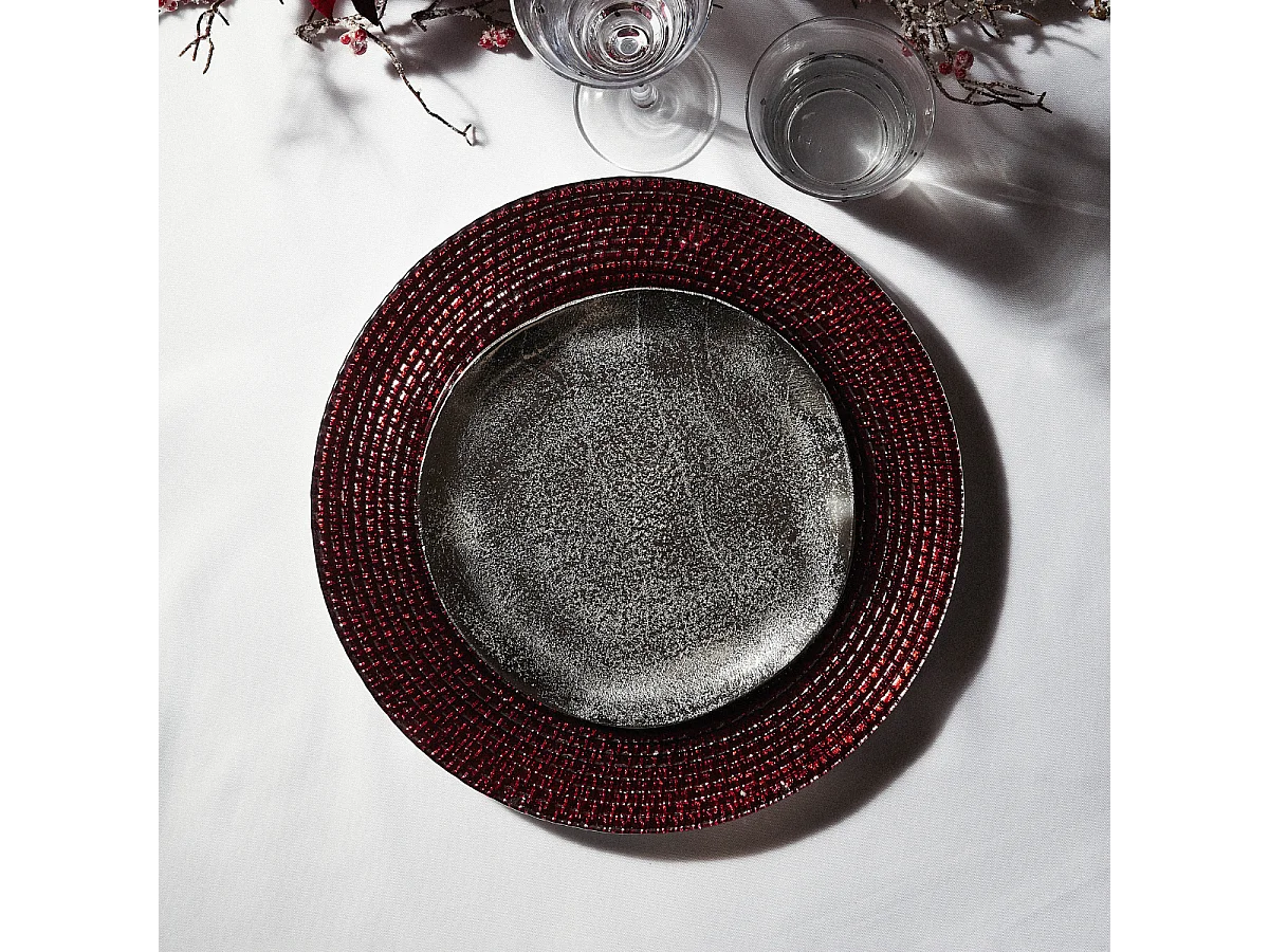 Plateau décoratif - Argenté