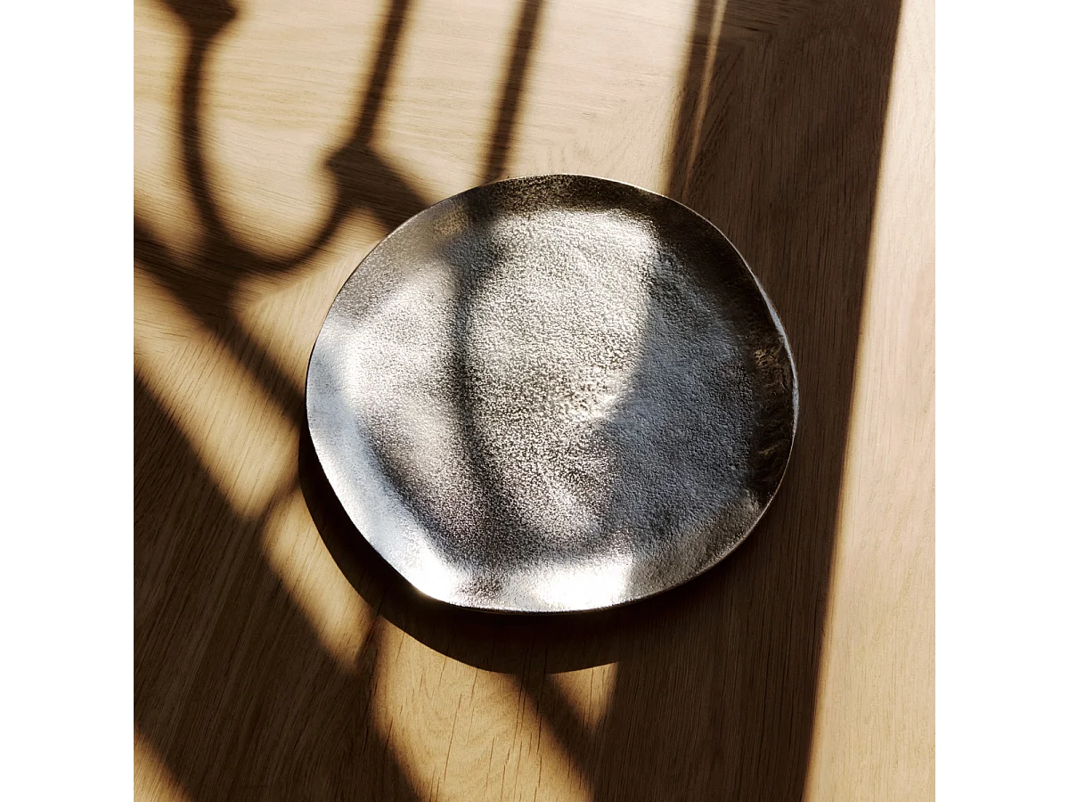 Plateau décoratif - Argenté