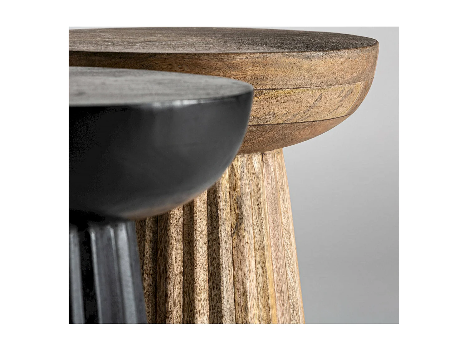 Table basse plissé wood