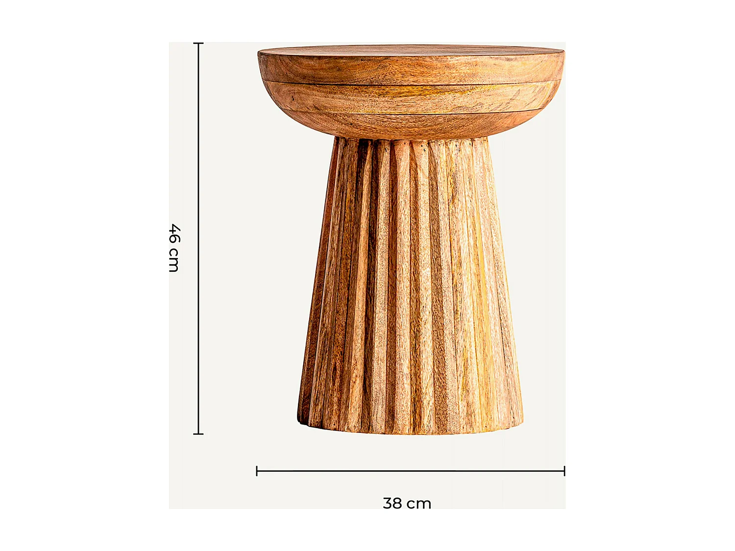 Table basse plissé wood