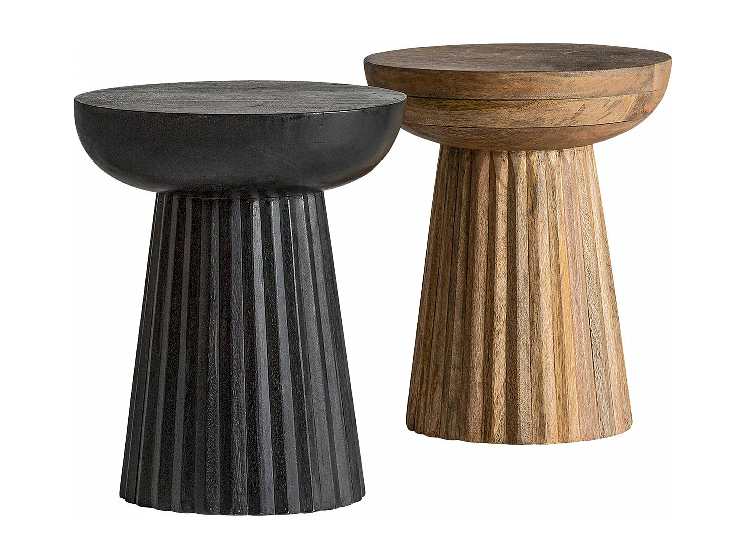 Table basse plissé wood