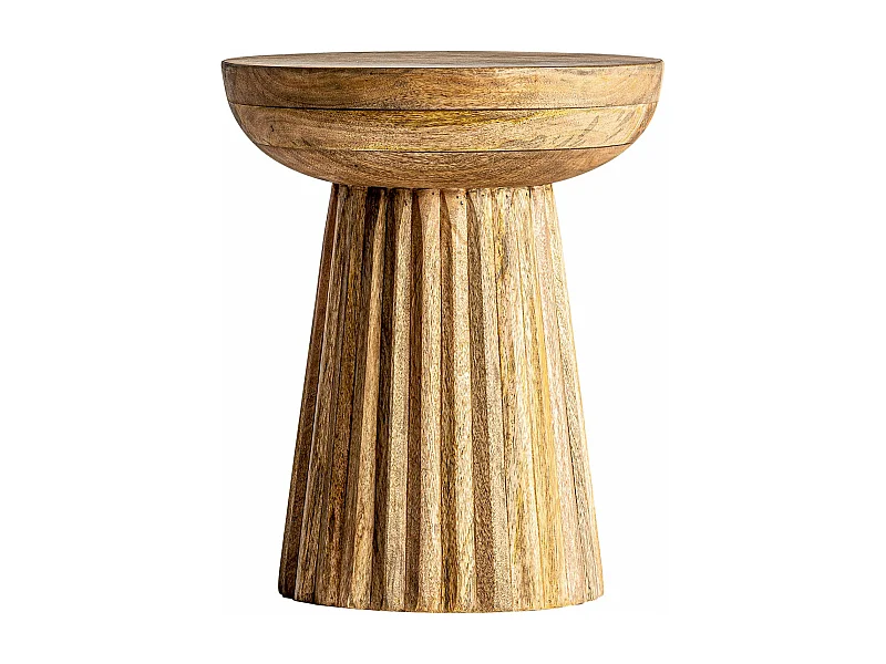 Table basse plissé wood