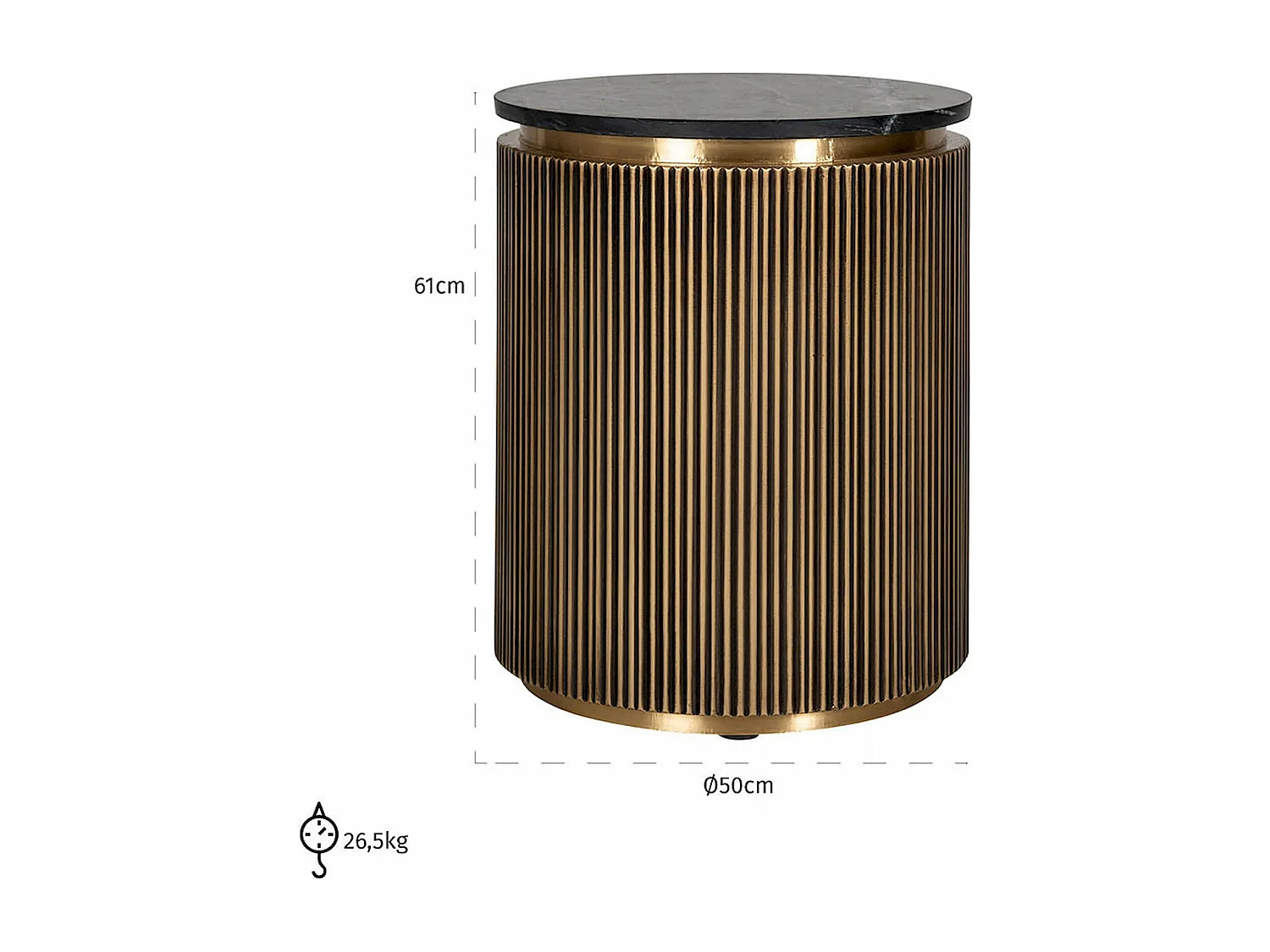 Table d'appoint Ironville 50Ø