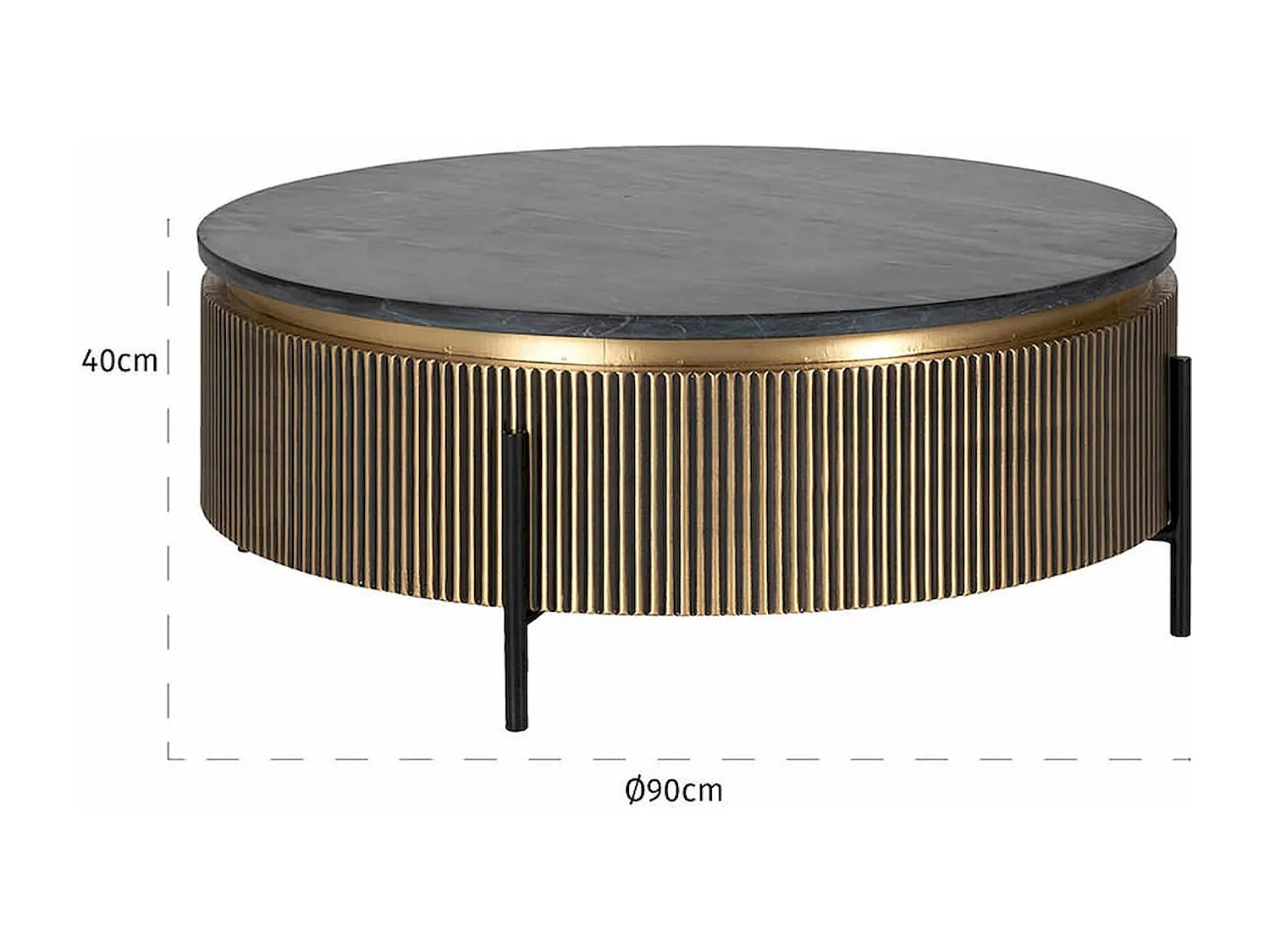 Table de salon Ironville 90Ø