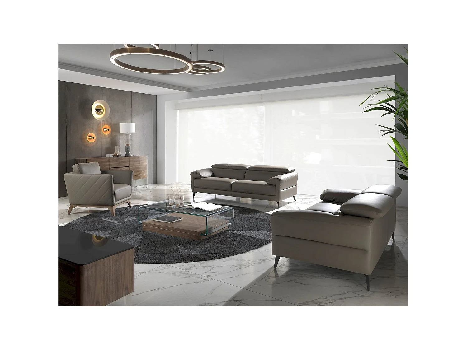 Table basse bois avec verre trempé courbé