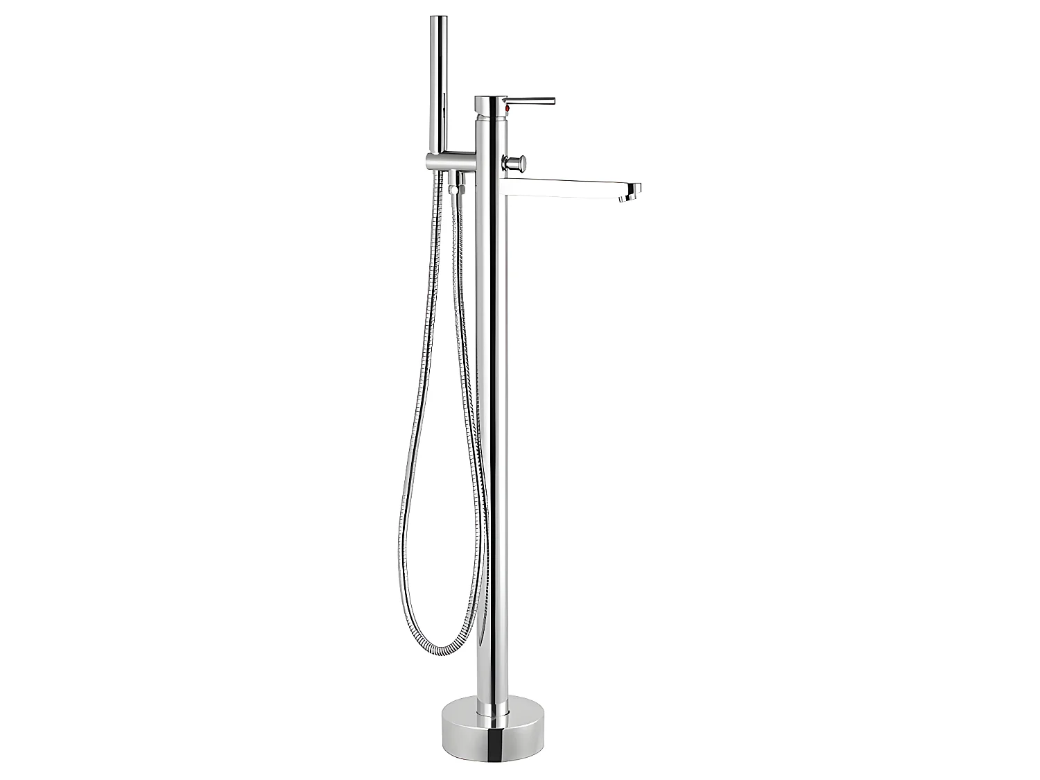 Ensemble baignoire îlot blanche TWIGGY + robinet mitigeur sur pied HARU