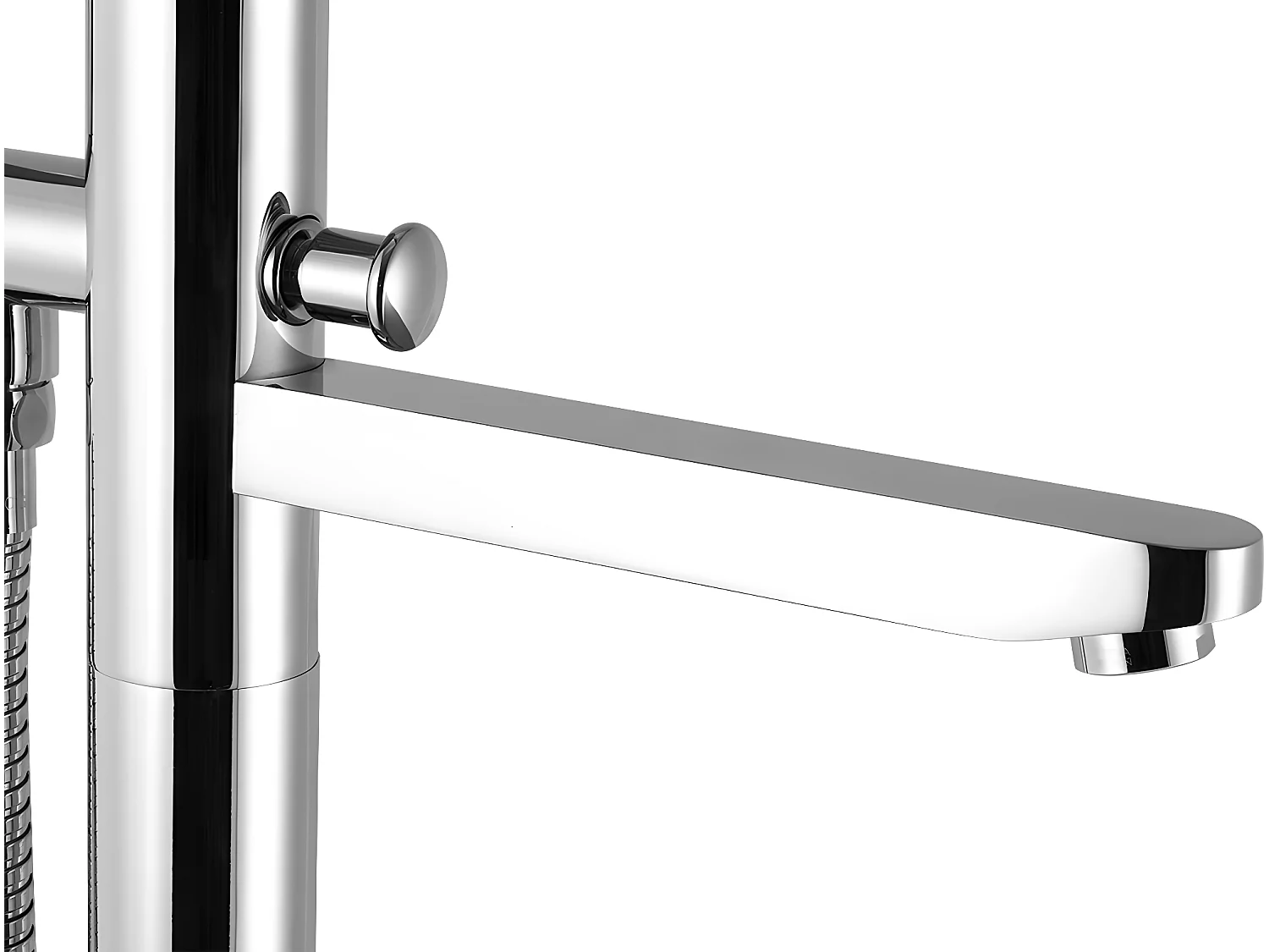 Ensemble baignoire îlot blanche TWIGGY + robinet mitigeur sur pied HARU