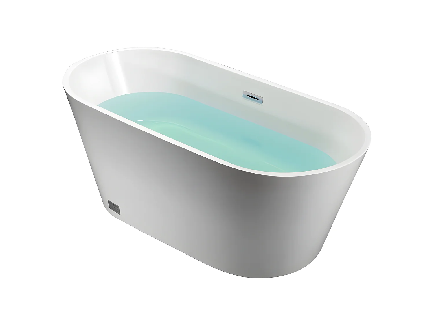 Ensemble baignoire îlot blanche TWIGGY + robinet mitigeur sur pied HARU