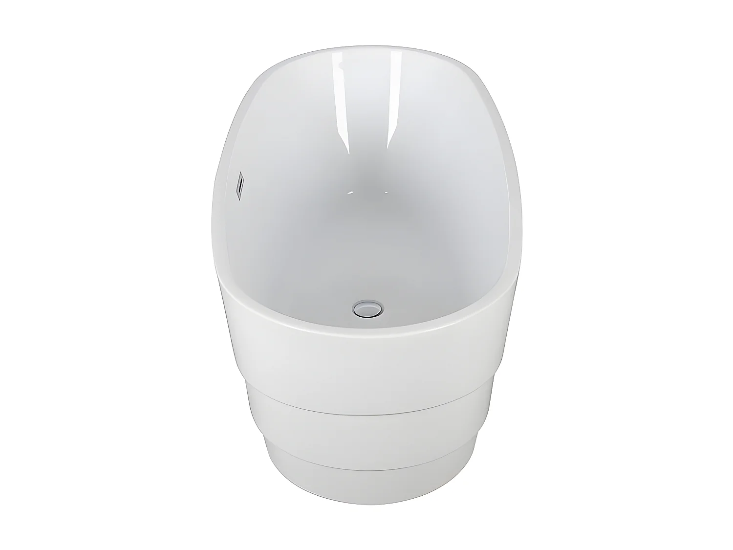 Bañera exenta - 200L - 150 x 72 x 58 cm - Blanco - Acrílico - DOMINIKA