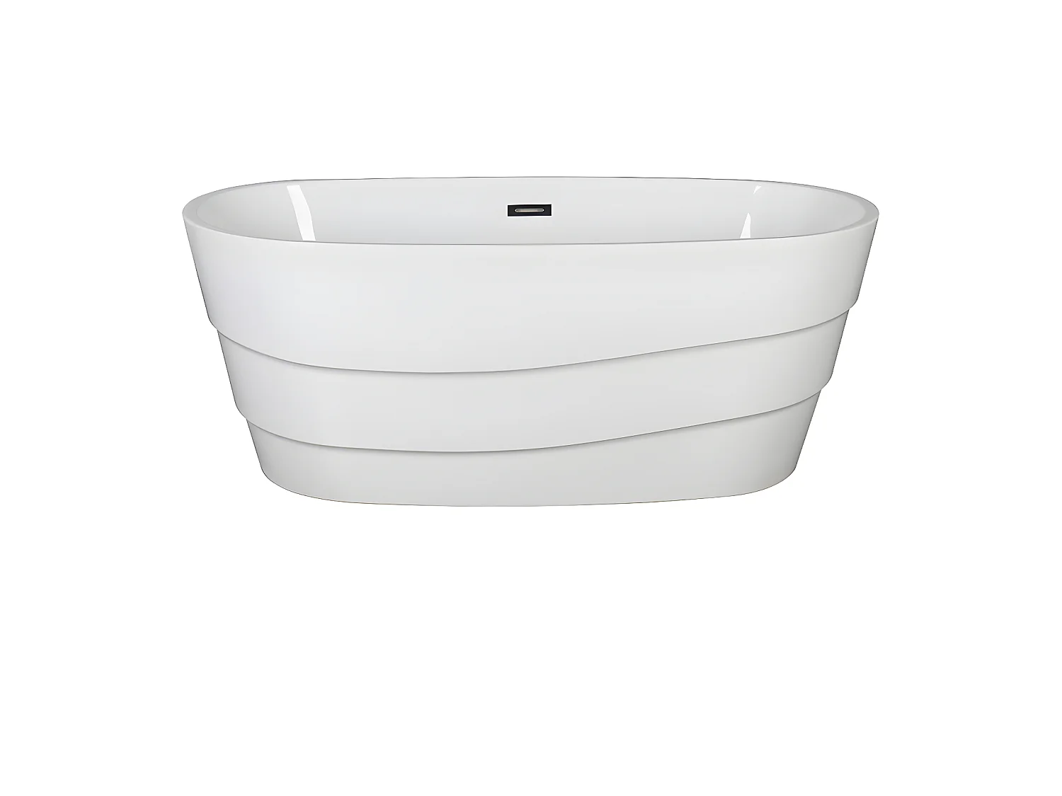 Vrijstaand designbad - 200 L - 150 x 72 x 58 cm - Wit - DOMINIKA