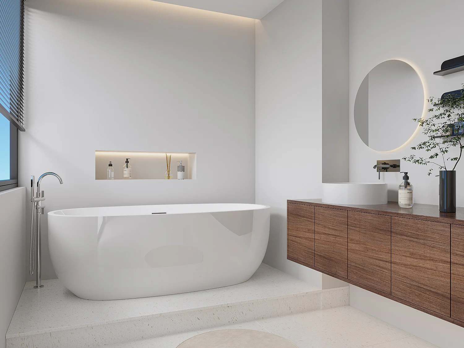 Bañera exenta - 238L - 170 x 80 x 58 cm - blanco - Acrílico - NICA