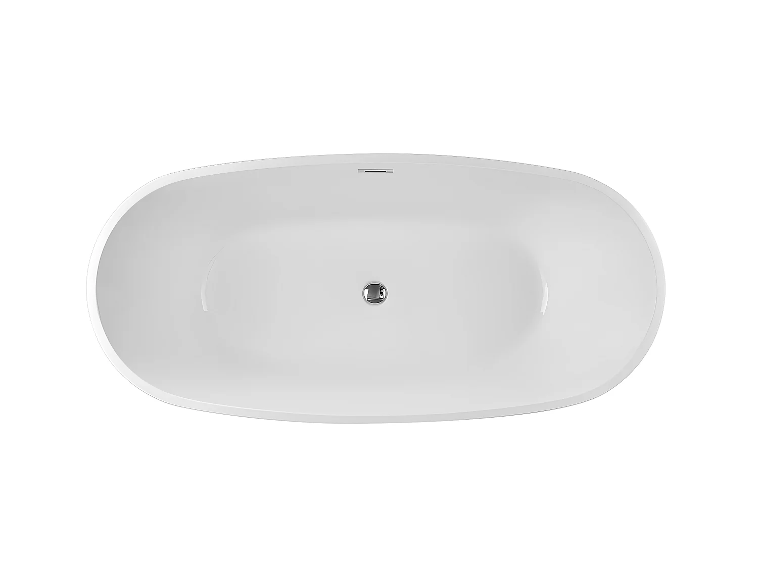 Baignoire îlot - 238L - 170 x 80 x 58 cm - Blanche - Acrylique - NICA