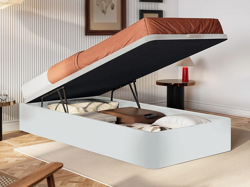 Bedbodem met opbergruimte HESTIA van YSMÉE - Mat wit - 90 x 190 cm