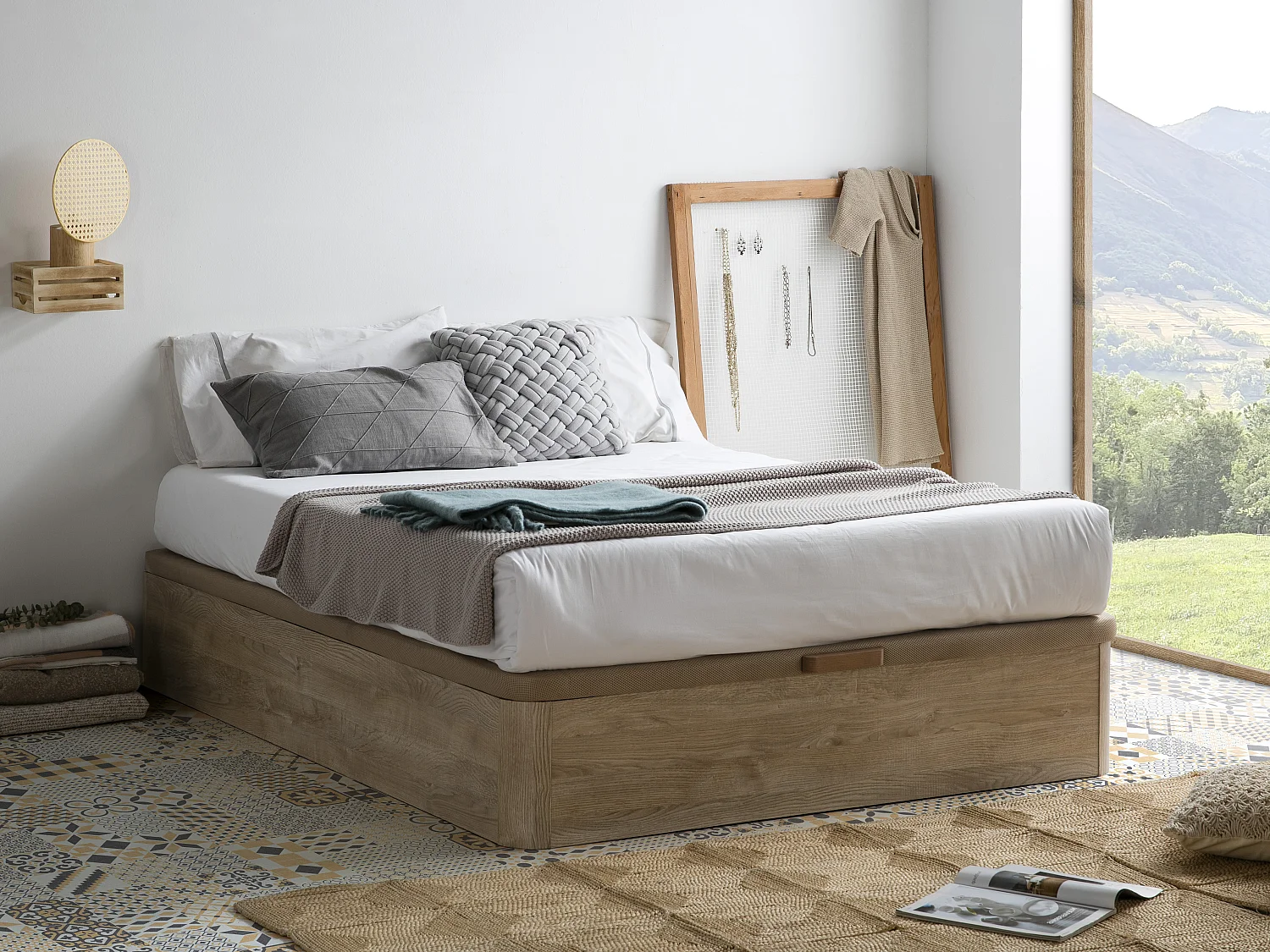 Sommier coffre 160 x 200 cm - Naturel clair - HESTIA de YSMÉE