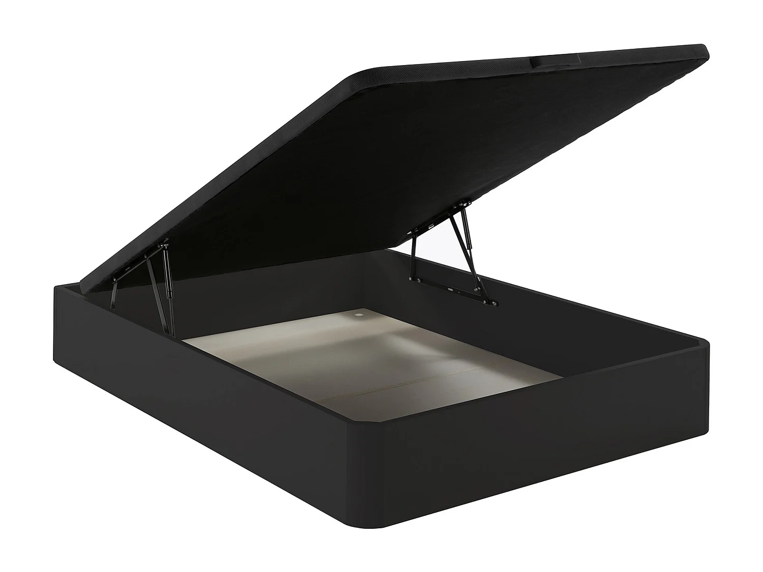 Rete letto contenitore Nero opaco - 160 x 200 cm - HESTIA di YSMÉE