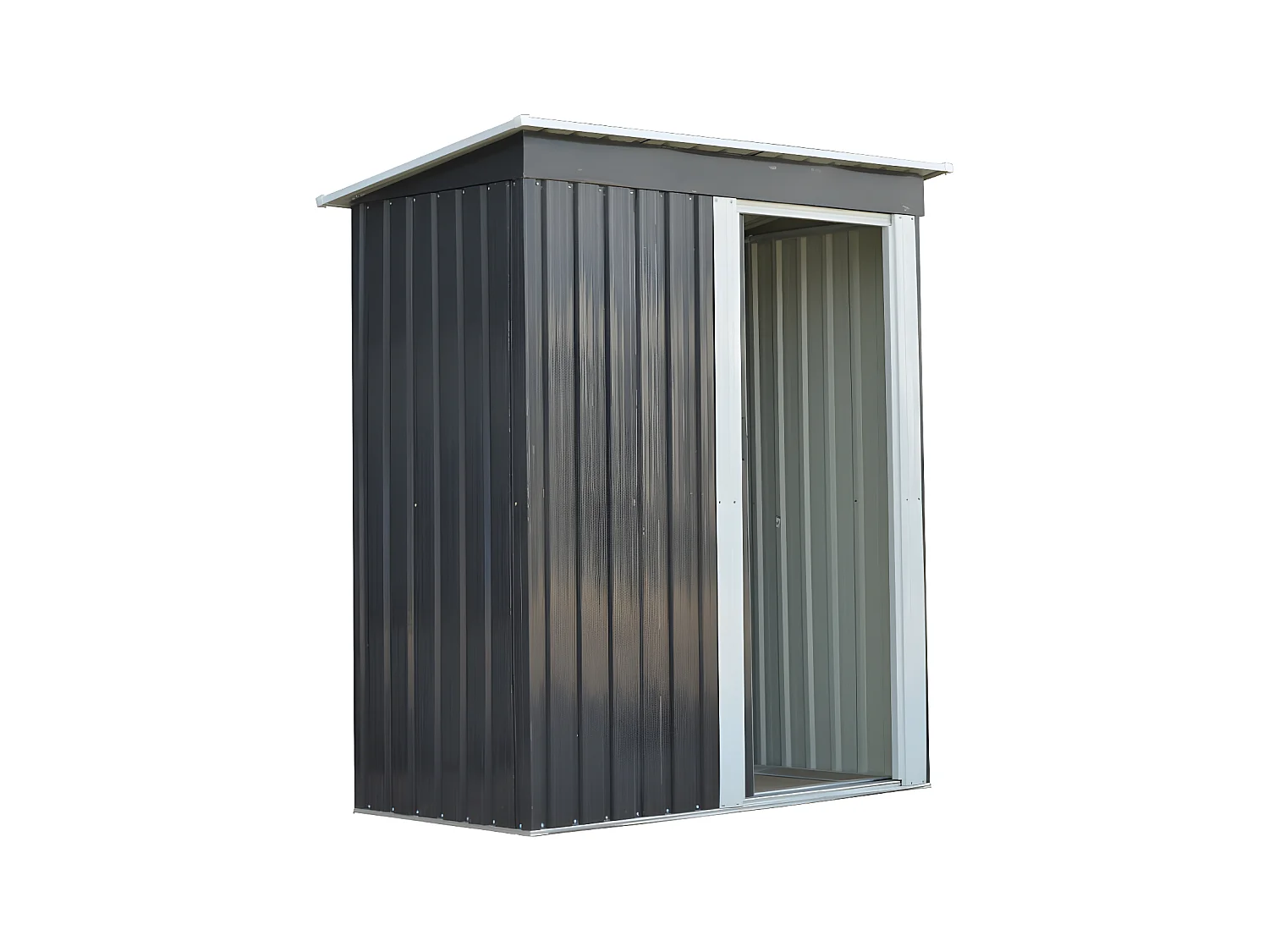 Abri de jardin métal en acier galvanisé gris 1,39 m² BIRON