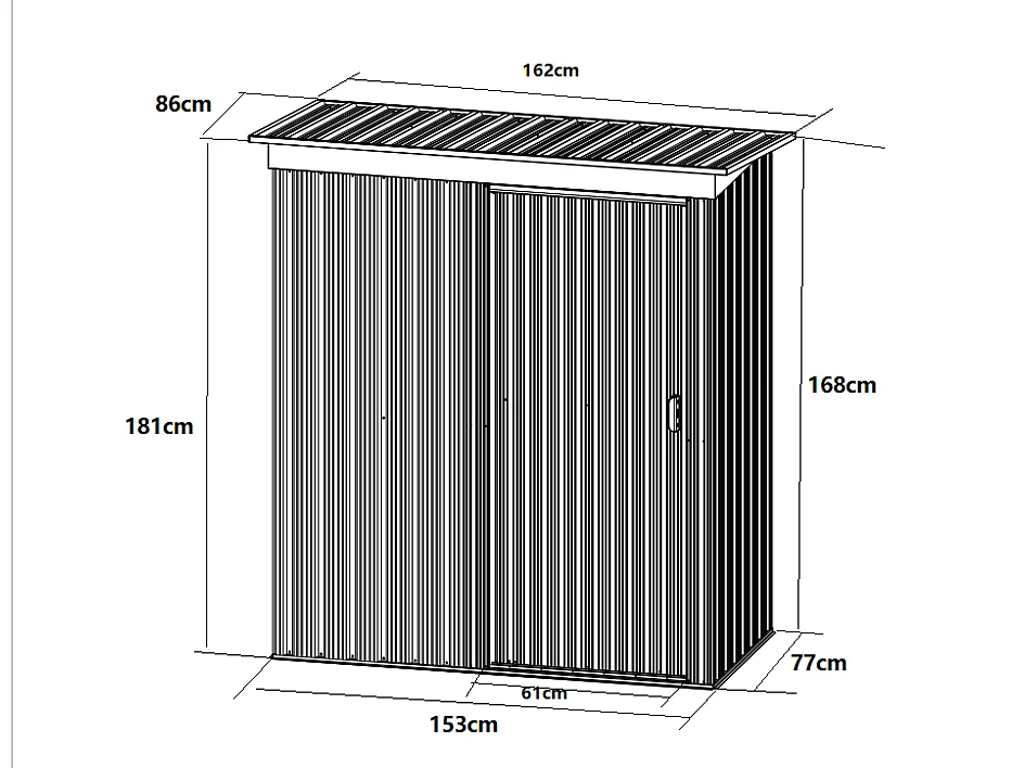 Abri de jardin métal en acier galvanisé gris 1,39 m² BIRON