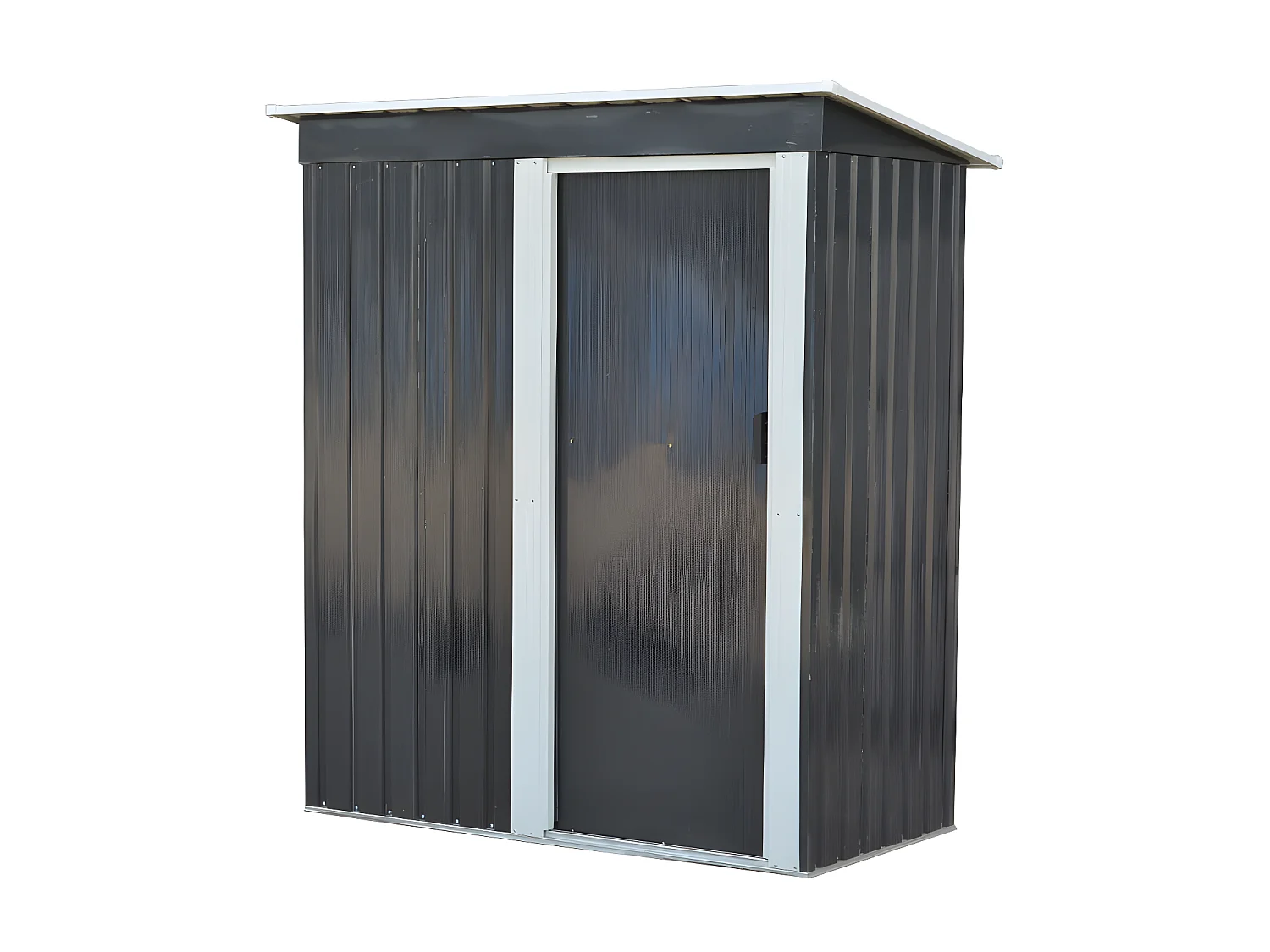 Abri de jardin métal en acier galvanisé gris 1,39 m² BIRON