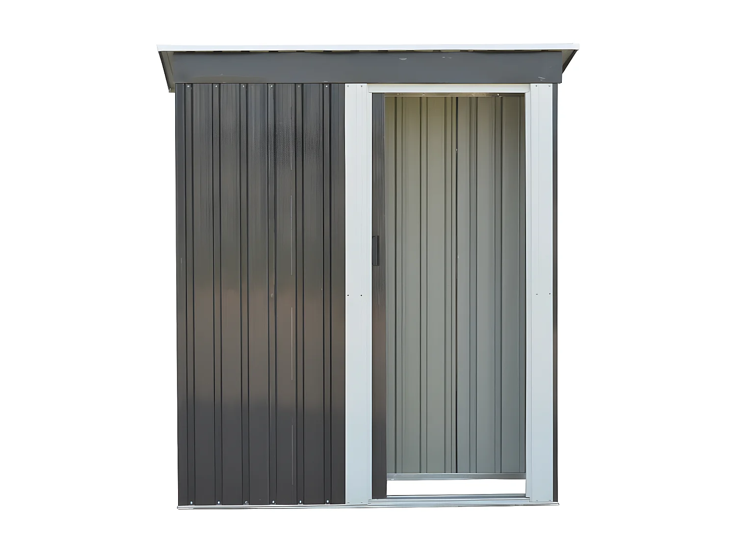 Abri de jardin métal en acier galvanisé gris 1,39 m² BIRON