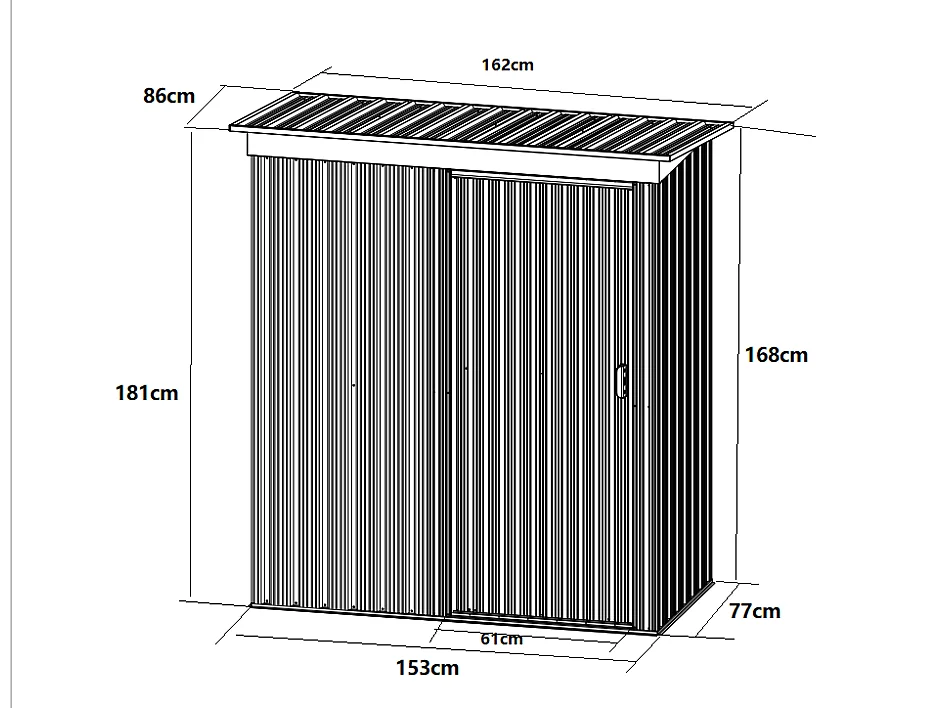Abri de jardin métal en acier galvanisé gris 1,39 m² BIRON