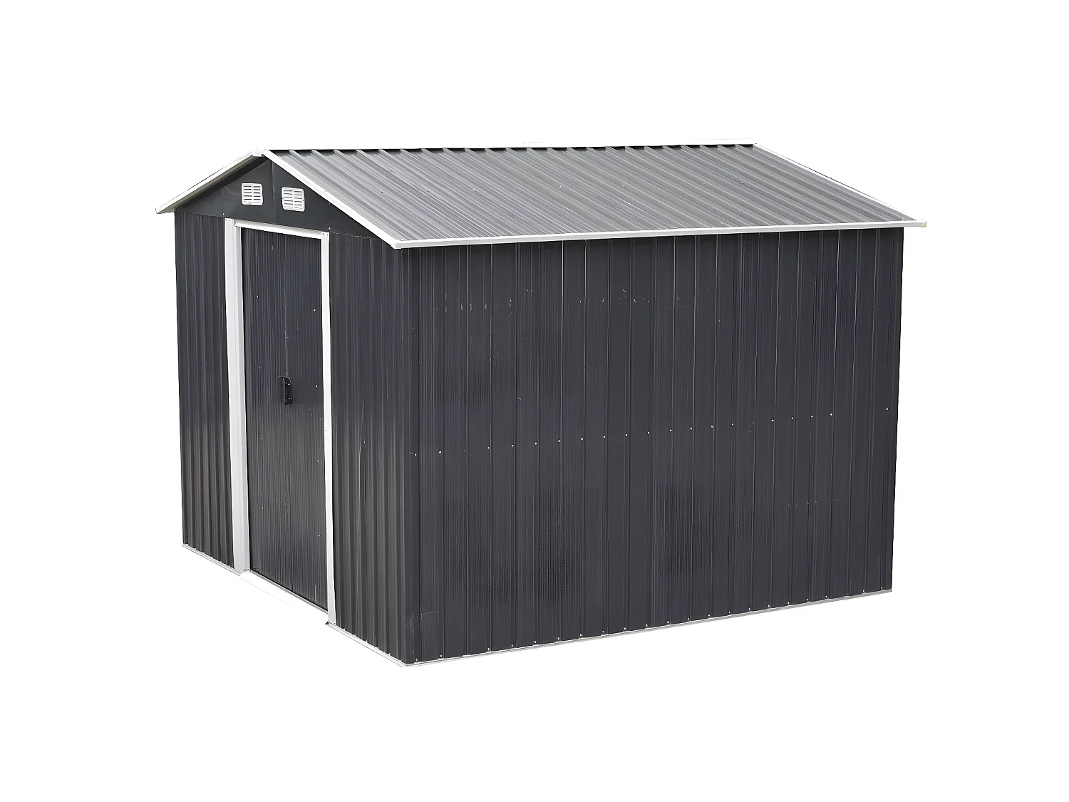 Tuinhuis van grijs gegalvaniseerd staal MANSO - 6,6m²