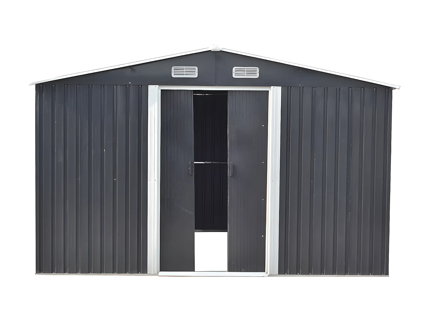 Abri de jardin métal en acier galvanisé gris 12,5 m² - MANSO