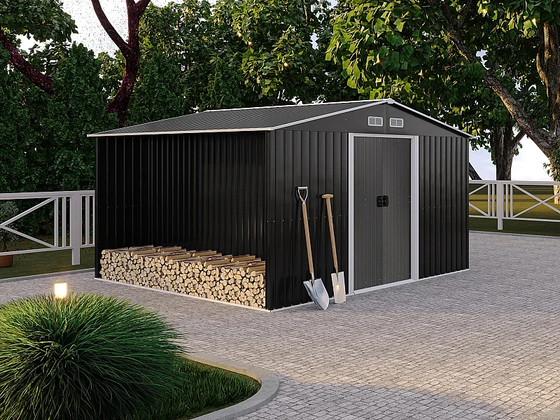 Gerätehaus Gartenhaus - 10,5 m² - Stahl - LERY