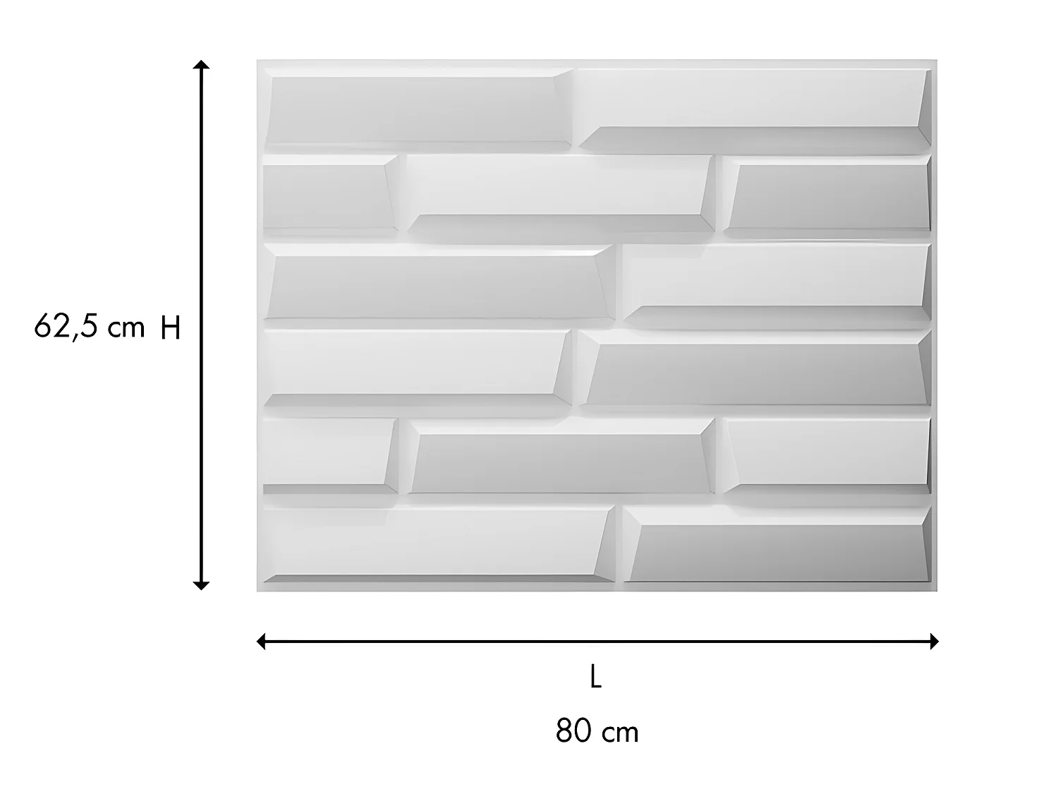 3D Wandpaneel - 1 Pack: 3 m² - Set aus 6 Teilen - GREAT