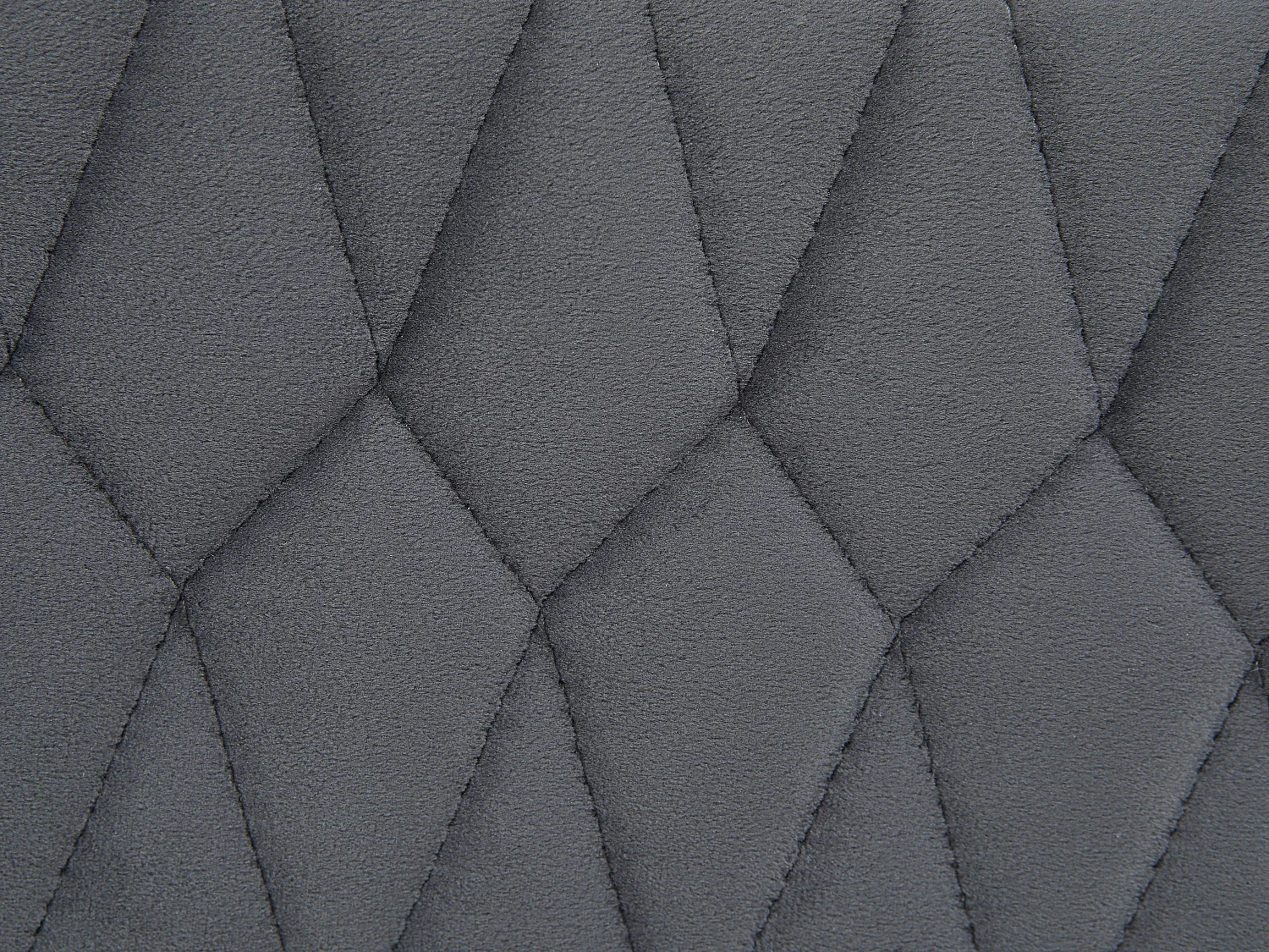 Table de chevet - 1 tiroir et 1 niche - Tissu velours - Gris - DANIELE