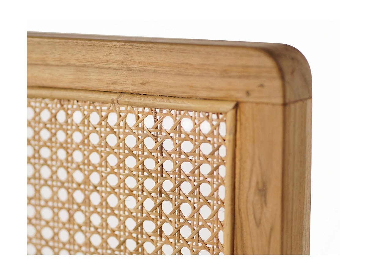 Cabecero cama respaldo ratán y teca maciza 160 CELAYA