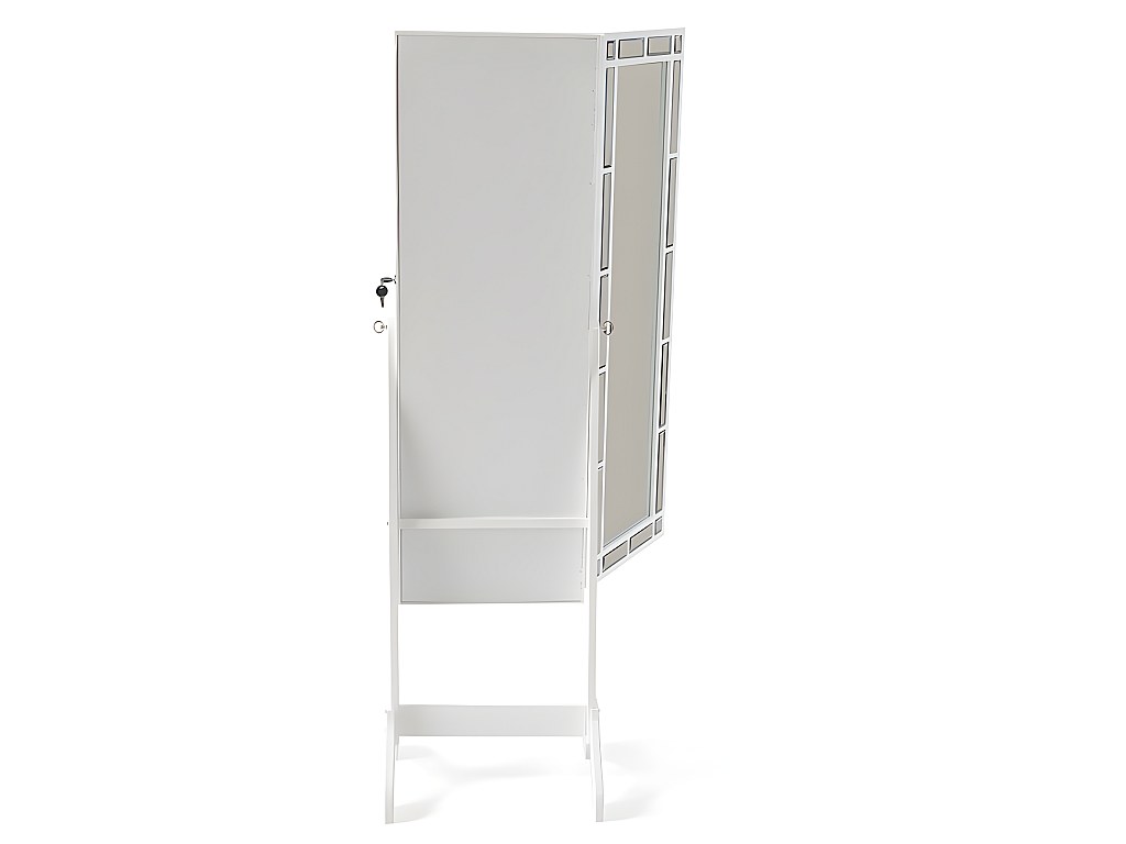 Armario joyero con espejo y cerradura TRESOR- MDF y madera