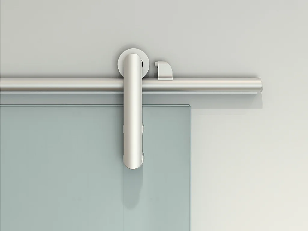 Porta deslizante suspensa CLEAVER - A205 x C93 cm - Vidro temperado 