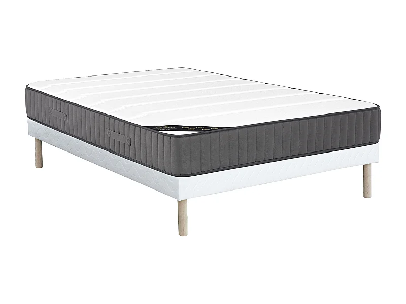 Zestaw stelaż + materac hybrydowy ze sprężynami kieszeniowymi 7-strefowy i z wysokoprężną pianką AUDACE marki PALACIO gr.26cm - 140 x 190 cm