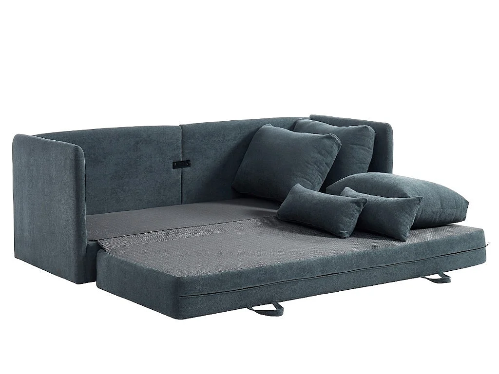 Sofá cama de 3 plazas de tela GRECCO - Gris