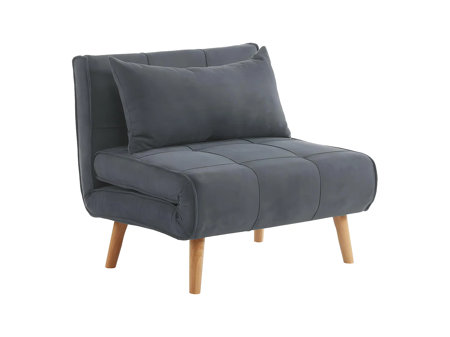 XL eenpersoons-slaapbank CHILA van stof - Grijs