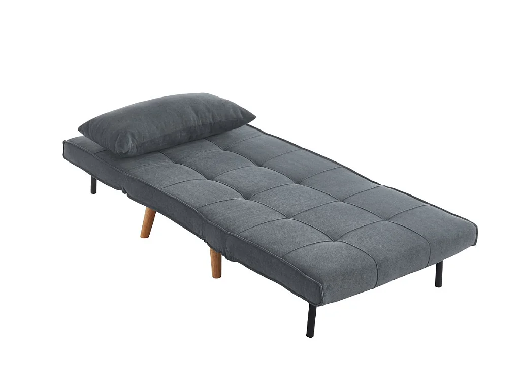 XL eenpersoons-slaapbank CHILA van stof - Grijs