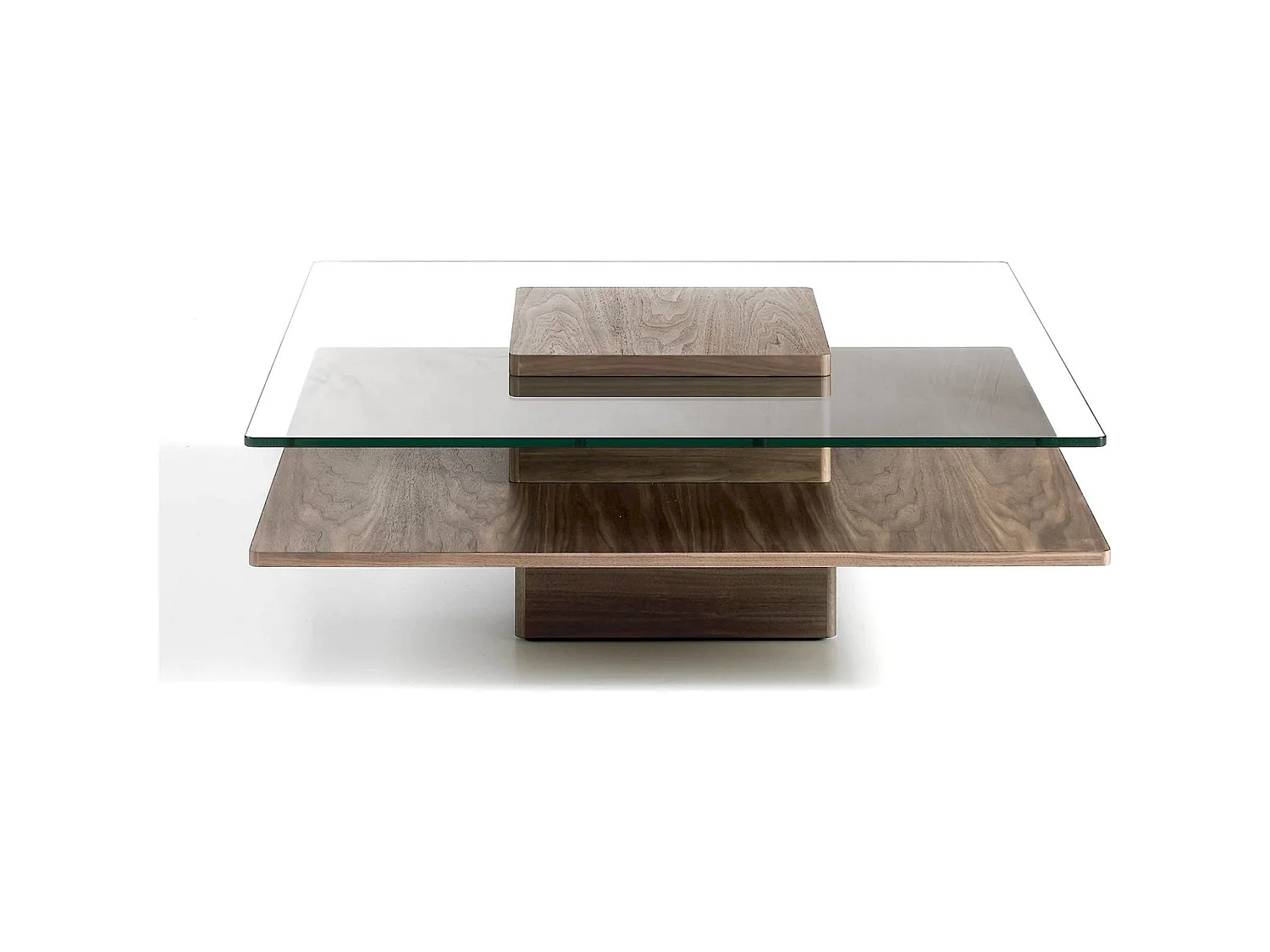Table basse bois plateau en verre trempé