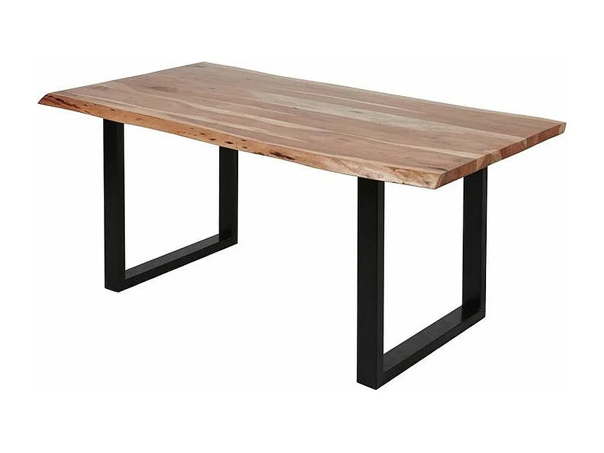 Table de Repas en Bois "Crosa II" 180cm Marron & Noir
