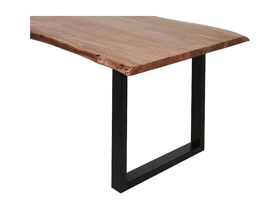 Table de Repas en Bois "Crosa II" 180cm Marron & Noir