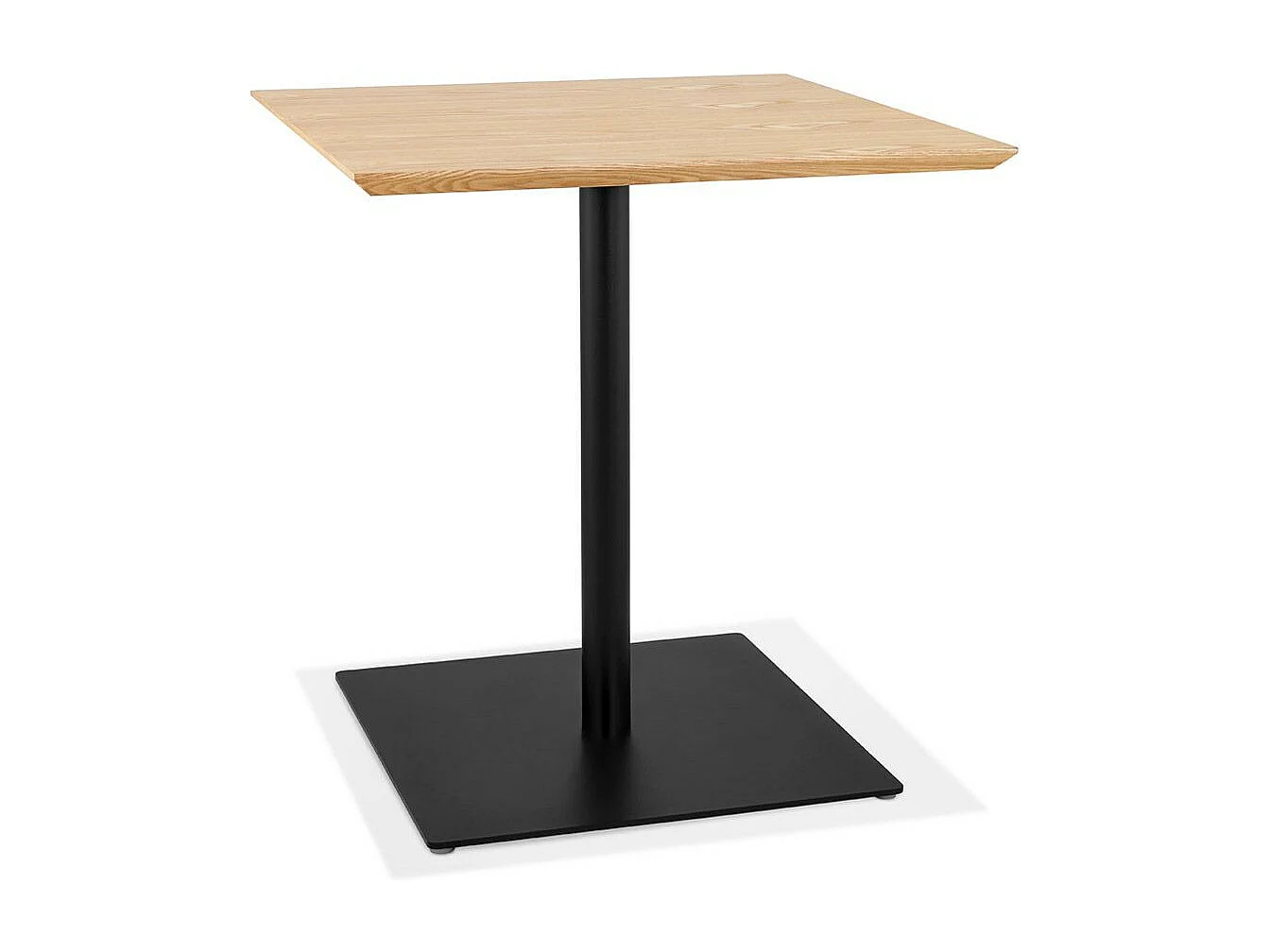 Table de Repas Design "Gazino" 75cm Naturel & Noir