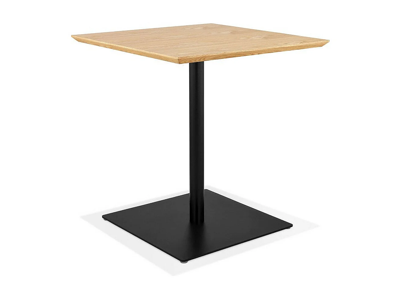 Table de Repas Design "Gazino" 75cm Naturel & Noir