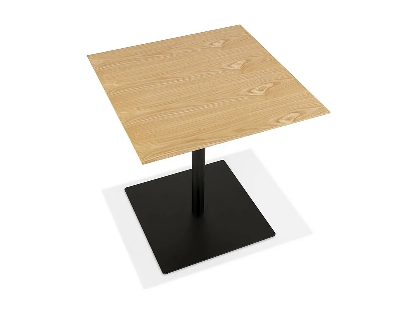 Table de Repas Design "Gazino" 75cm Naturel & Noir